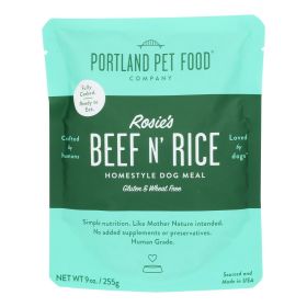 Portland Pet Food Company - Dog Meal Hmstyl Beef Rice - Case Of 8-9 Oz Portland Pet Food Company - Dog Meal Hmstyl Beef Rice - Case Of 8-9 Oz